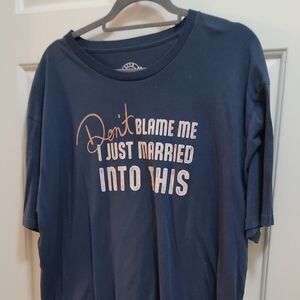 Navy Blue Graphic Men's Shirt 2XL